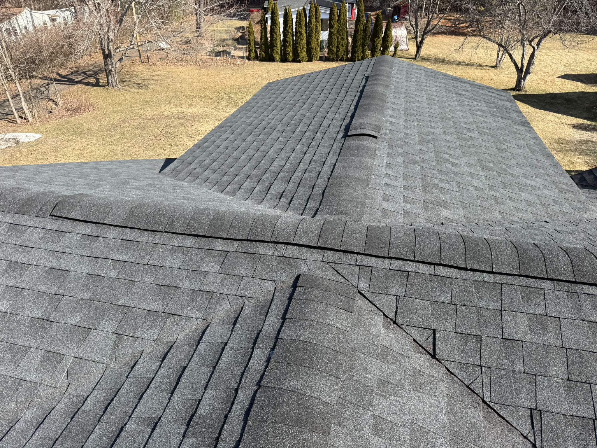 Finished roofing project showcasing clean flashing details and professional craftsmanship